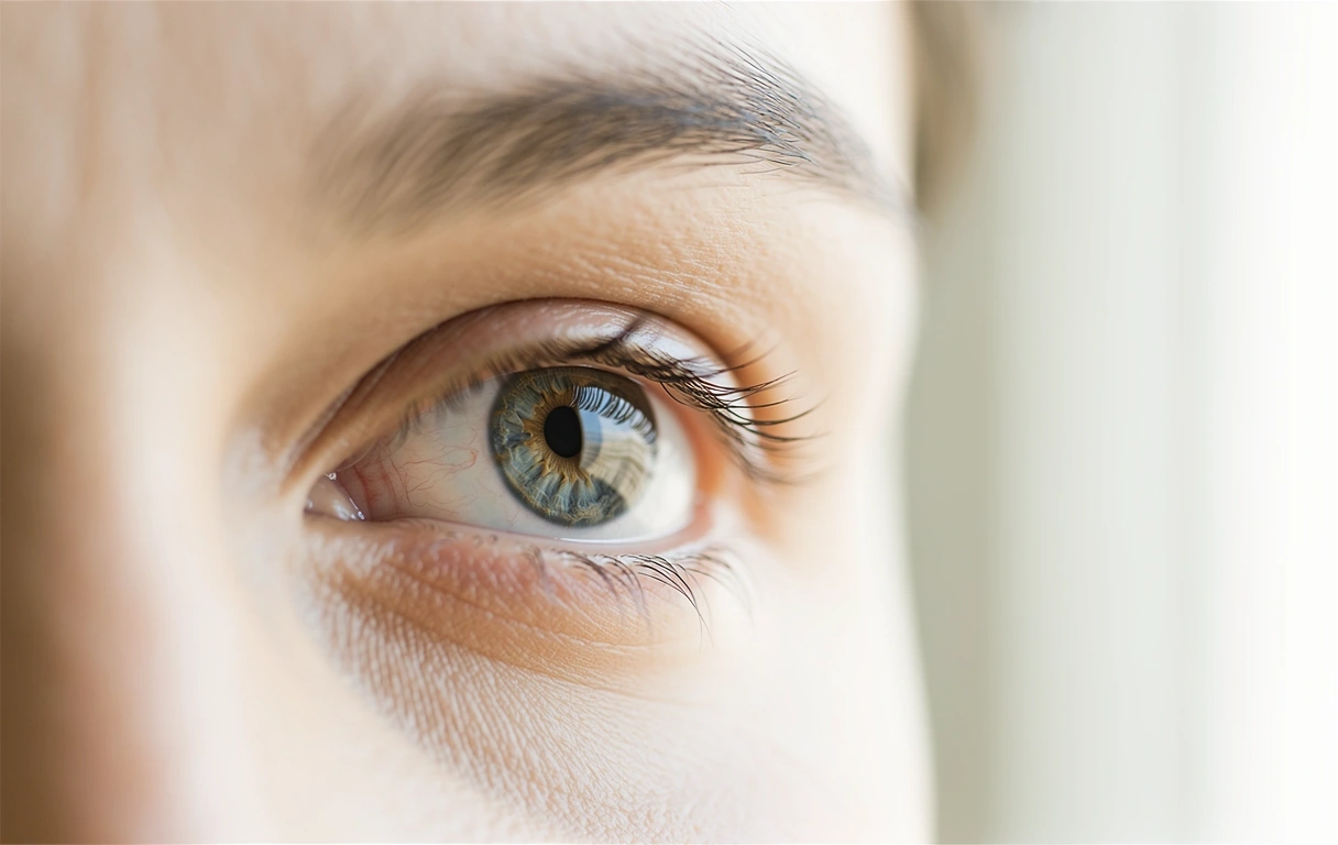 Detailed view of a relaxed human eye