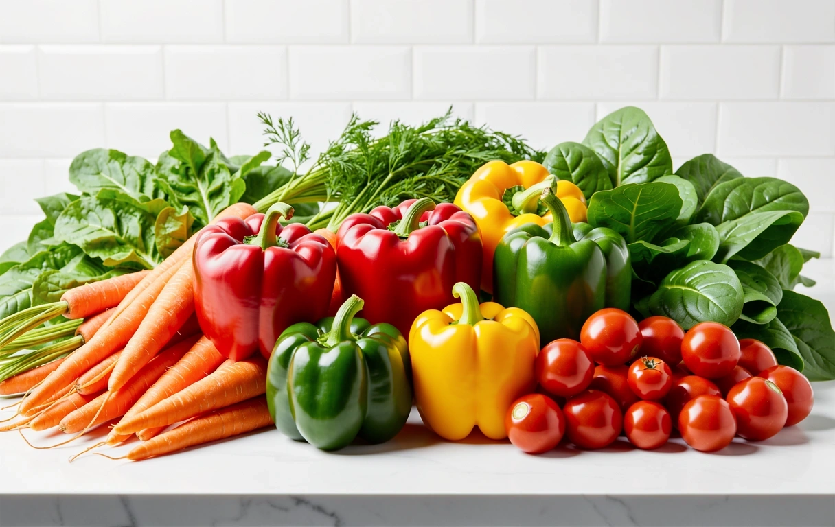 Healthy vibrant vegetables